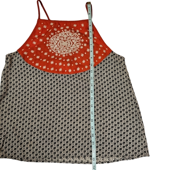 THML Bohemian Style Tank, Orange/Navy, Size Small - Picture 13 of 13
